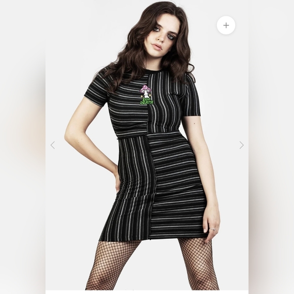 Disturbia Ego Death Striped Mini Dress - Picture 4 of 4